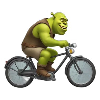 Shrek on a bike sticker