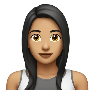 a hot girl with dark long hair. she is latina. fit sticker