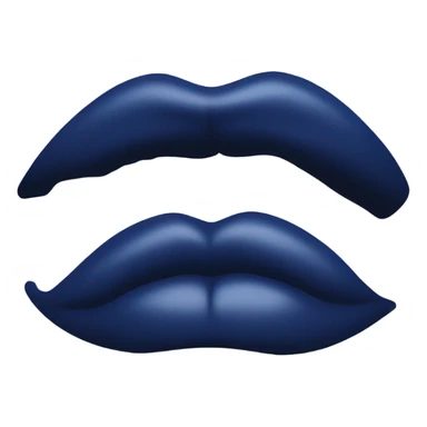 Navy blue kiss sticker