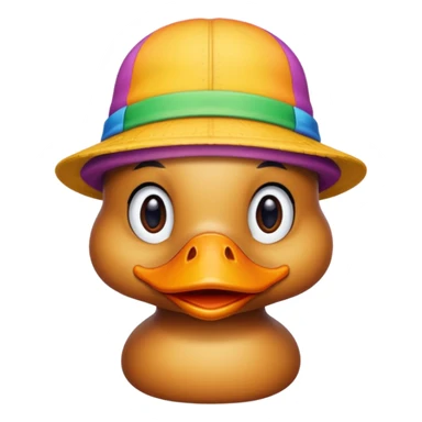 duck wearing a hat sticker