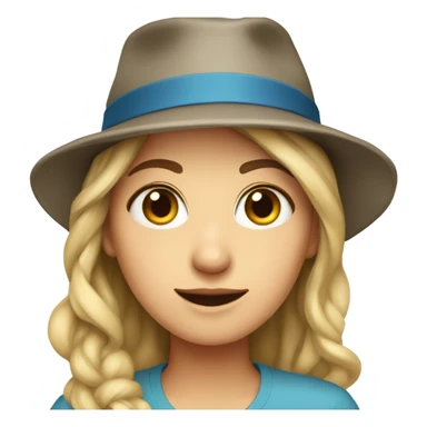 Olivia Kobielski wearing a hat sticker