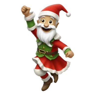 Lutin du Père Noël, qui danse sticker