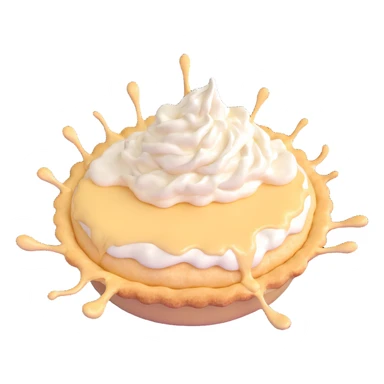 shiny and playful cream pie splat sticker