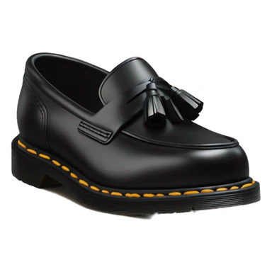 doc marten loafer black with tassel sticker