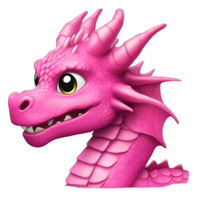 Pink fancy dragon sticker
