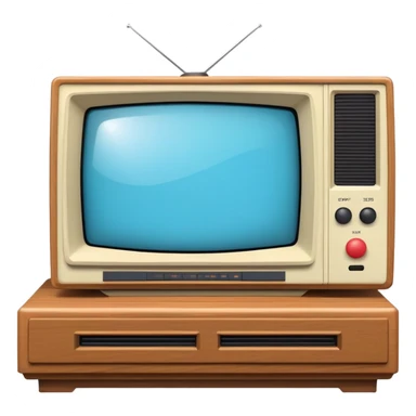 1980s Sony Trinitron TV with wood panel sides sticker