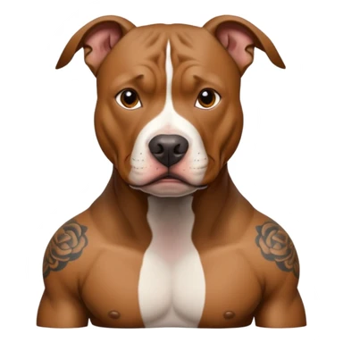 pitbull with tattoo sticker
