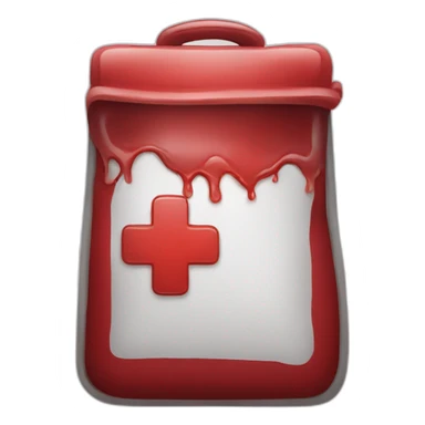 Blood medical bag sticker