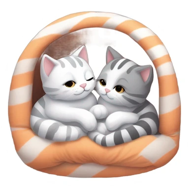 Cuddling cats on Valentine’s Day  sticker