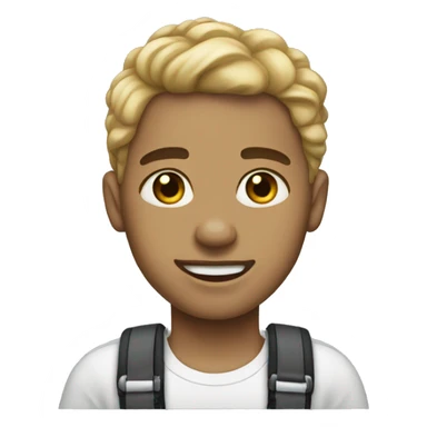 Light skin wearing braces sticker