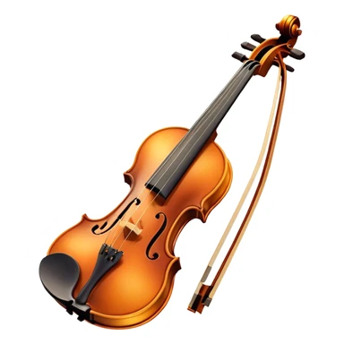 Cinematic Realistic Violin, rich polished wood with delicate curves, taut strings reflecting warm golden light, fine dust particles catching the glow, intricate f-holes adding elegance, glowing with an air of timeless beauty and musical soul. sticker