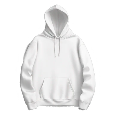 Plain White color pullover hoodie no person sticker