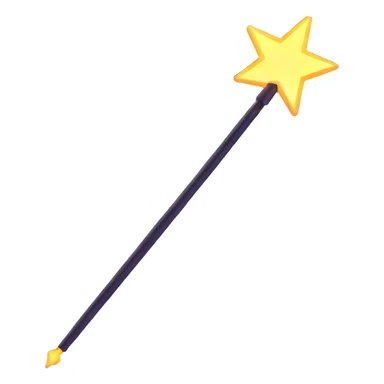 magic wand with glowing tip sticker