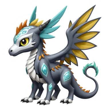 Meloetta-MLP-Wargreymon-Dutch-Angel-Dragon-Silvally-Kyurem-Trico-Pokémon-Digimon-Fakémon-fusion-hybrid-creature sticker