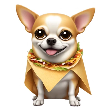 Fat Chihuahua eating Taco Bell fat sticker