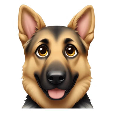 German Shepherd with floppy ears ￼ sticker