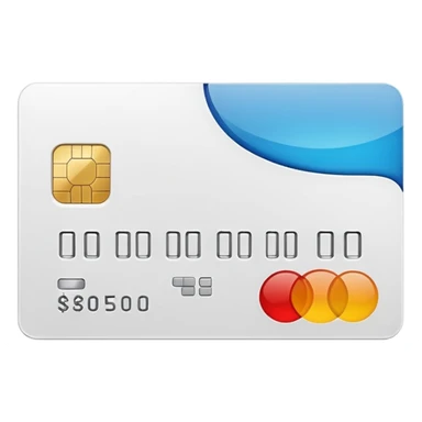 white credit card sticker