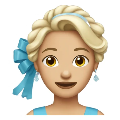 Bridesmaid wearing blue dress sticker