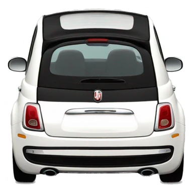 White fiat 500 sticker