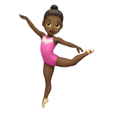 Gymnast with pink  sticker