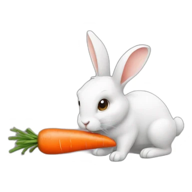 rabbit eat carrot sticker