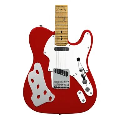 fender telecaster red sticker