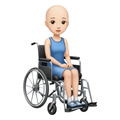 Bald girl in a wheelchair sticker
