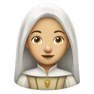 white medieval woman rich sticker