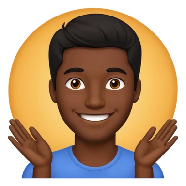 dark skin with black hair handyman great smile sticker