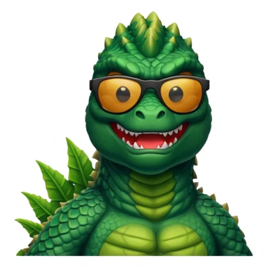 Godzilla wearing sunglasses sticker