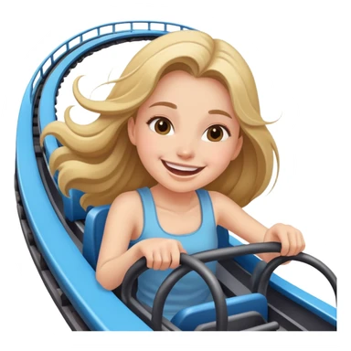 girl on a rollercoaster sticker
