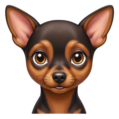 Min pin dog sticker
