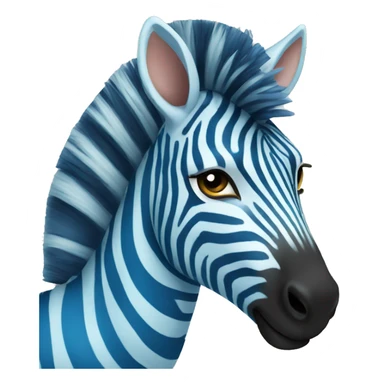 blue zebra sticker