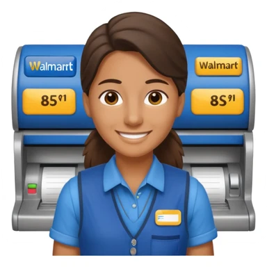Walmart cashier sticker