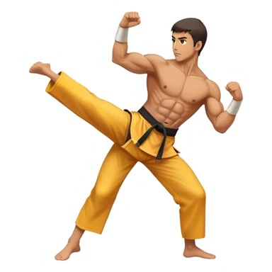 person performing a martial arts high kick sticker