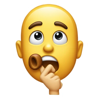 Emoji saying be quiet  sticker