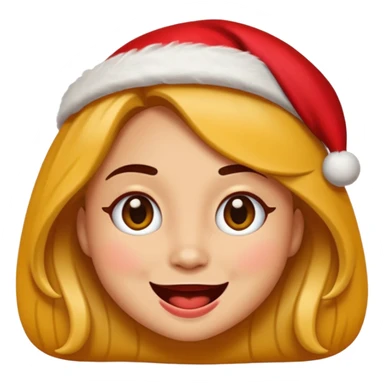 Kaitlyn Santa Juana as an emoji, apple style, cheerful, medium skin tone sticker