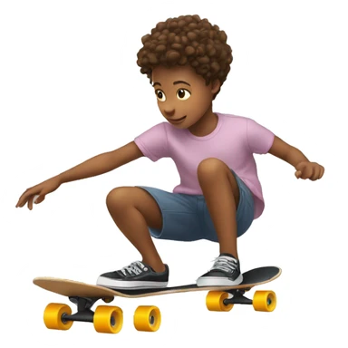 a youngster pushing another on a skateboard sticker