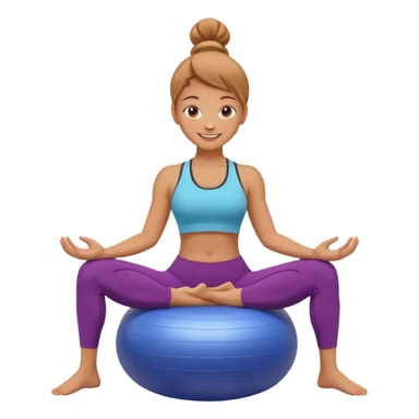 woman on yoga ball sticker
