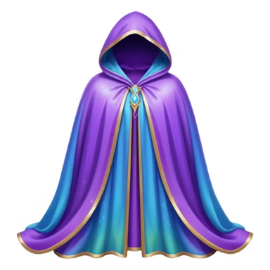 a fantasy magic cloak sticker