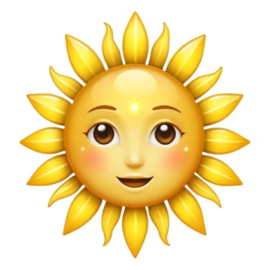 sparkle sun sticker