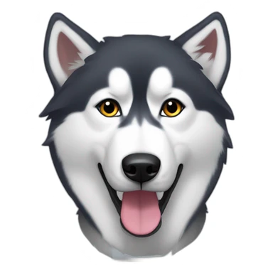 Sibérien husky devile sticker