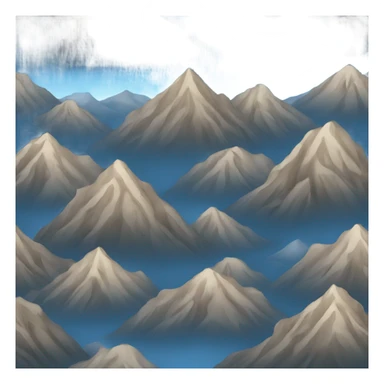 Create a blue montain sticker
