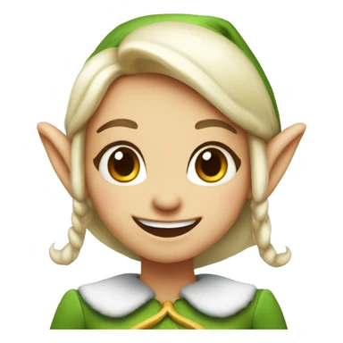 happy elf girl sticker