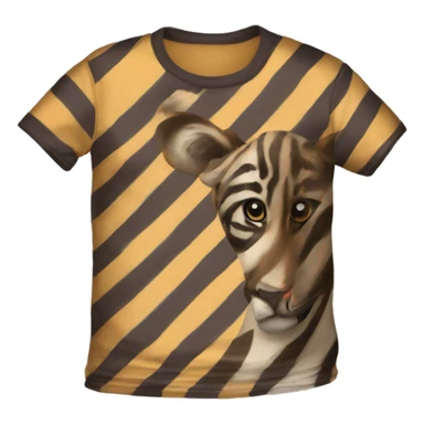 Striped T-shirt with animal print stripes sticker