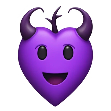 Purple devil heart sticker