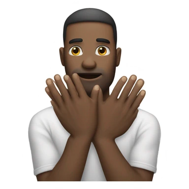 Man with fingers together sticker