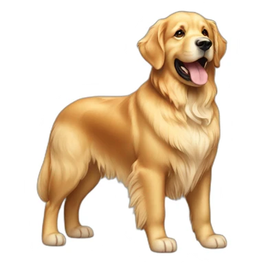 Dog golden retriever full-height sticker