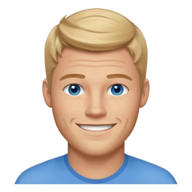 Smiling Trevor Donovan with blue eyes sticker