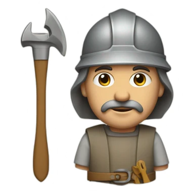 medieval architect with tools sticker